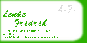 lenke fridrik business card